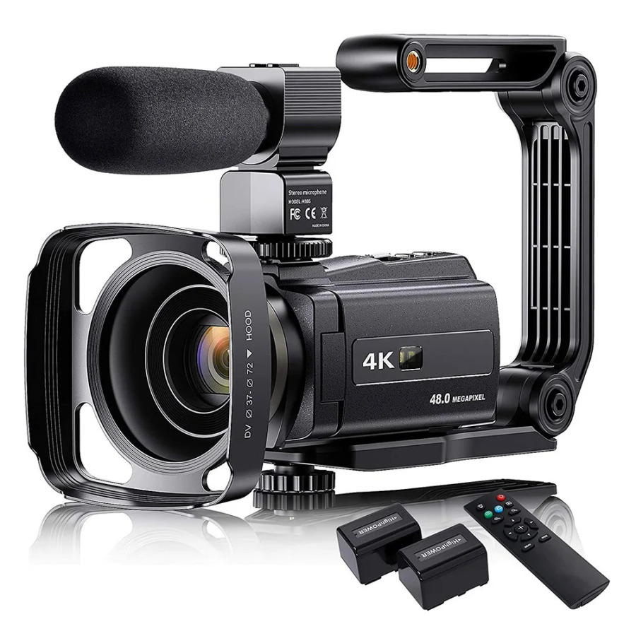 48 megapikselli 4K videokamera 16x zoom 3.0 dyuymli videokamera Vlog yozish uchun mikrofonli sensorli ekranli IQ tungi koʻrish kamerasi Vlogging uchun WiFi veb-kameralari