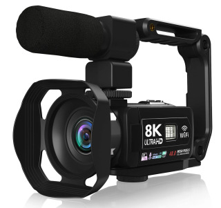 Raqamli video vlogging kamerasi 8K 64MP 18x kattalashtirish, 3 dyuymli sensorli ekranli WIFI, IR tungi koʻrish bilan sekin harakatda yozib olish
