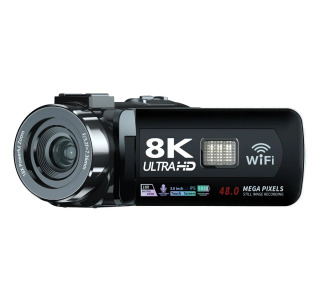 Raqamli video vlogging kamerasi 8K 64MP 18x kattalashtirish, 3 dyuymli sensorli ekranli WIFI, IR tungi koʻrish bilan sekin harakatda yozib olish