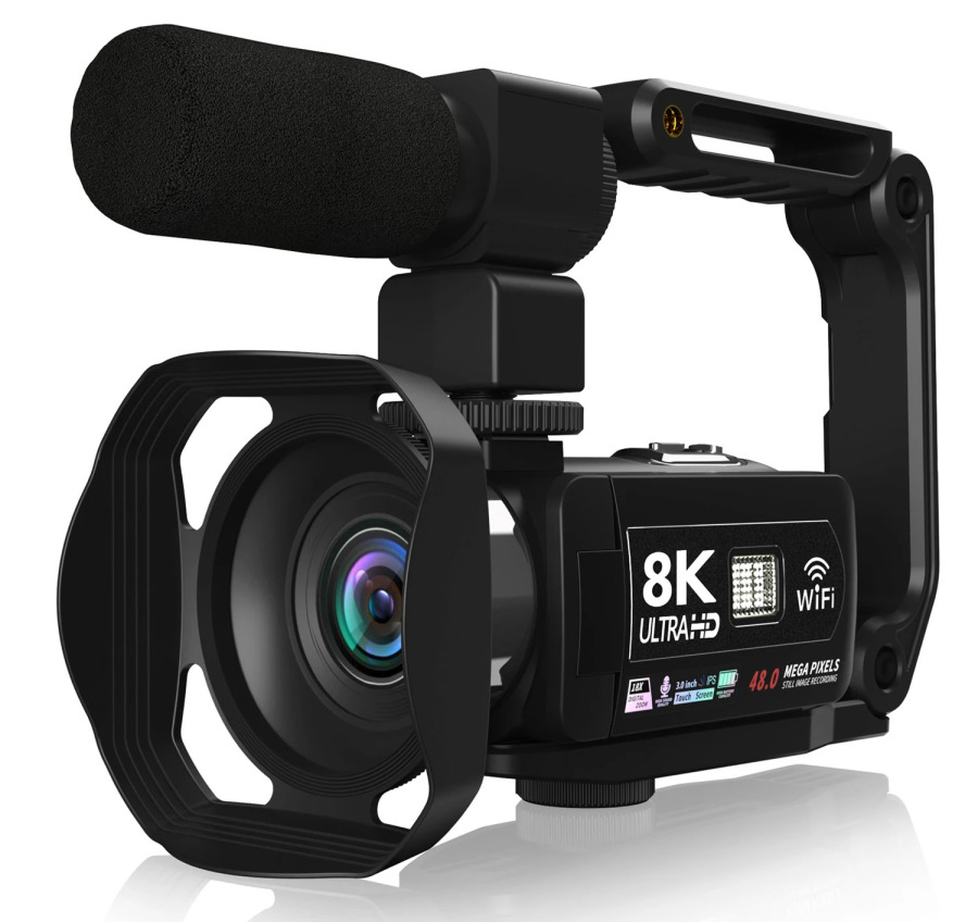 Raqamli video vlogging kamerasi 8K 64MP 18x kattalashtirish, 3 dyuymli sensorli ekranli WIFI, IR tungi koʻrish bilan sekin harakatda yozib olish