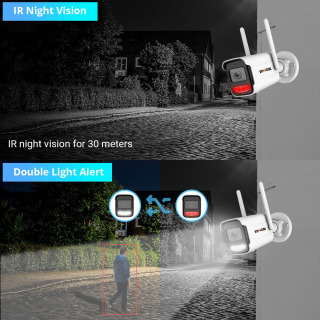 8MP 4K IP-камера Wi-Fi Беспроводная 5MP AI Обнаружение человека iCSee CCTV Bullet Наружное наблюдение Безопасность Защита Видеокамера Cam