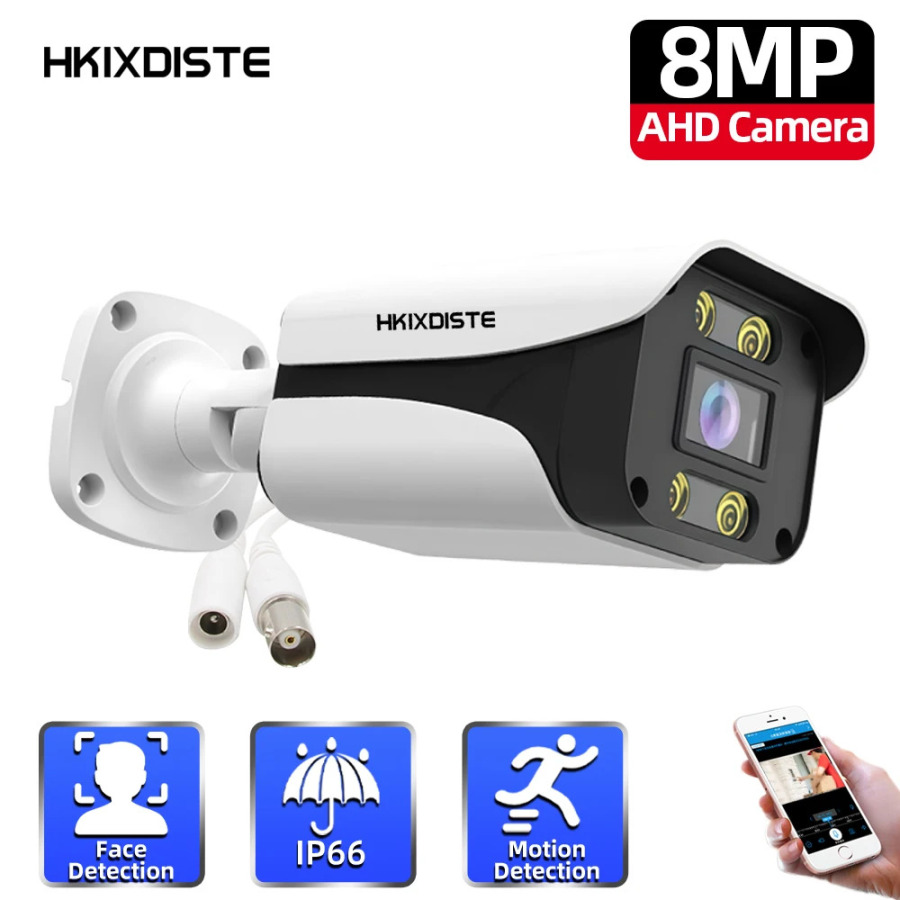 Analog CCTV kamerasi HD 4K tashqi kuzatuv kamerasi, yuzni tanish AHD xavfsizlik kamerasi BNC 8MP H.265 XMEYE kuzatuv kamerasi 5MP