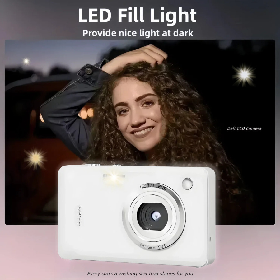 Raqamli kamera 1080p HD video suratga olish uchun portativ selfi 2s/5s/10s nozik JPEG suratga olish uchun yangi boshlanuvchilar uchun Tugʻilgan kun sovgʻalari