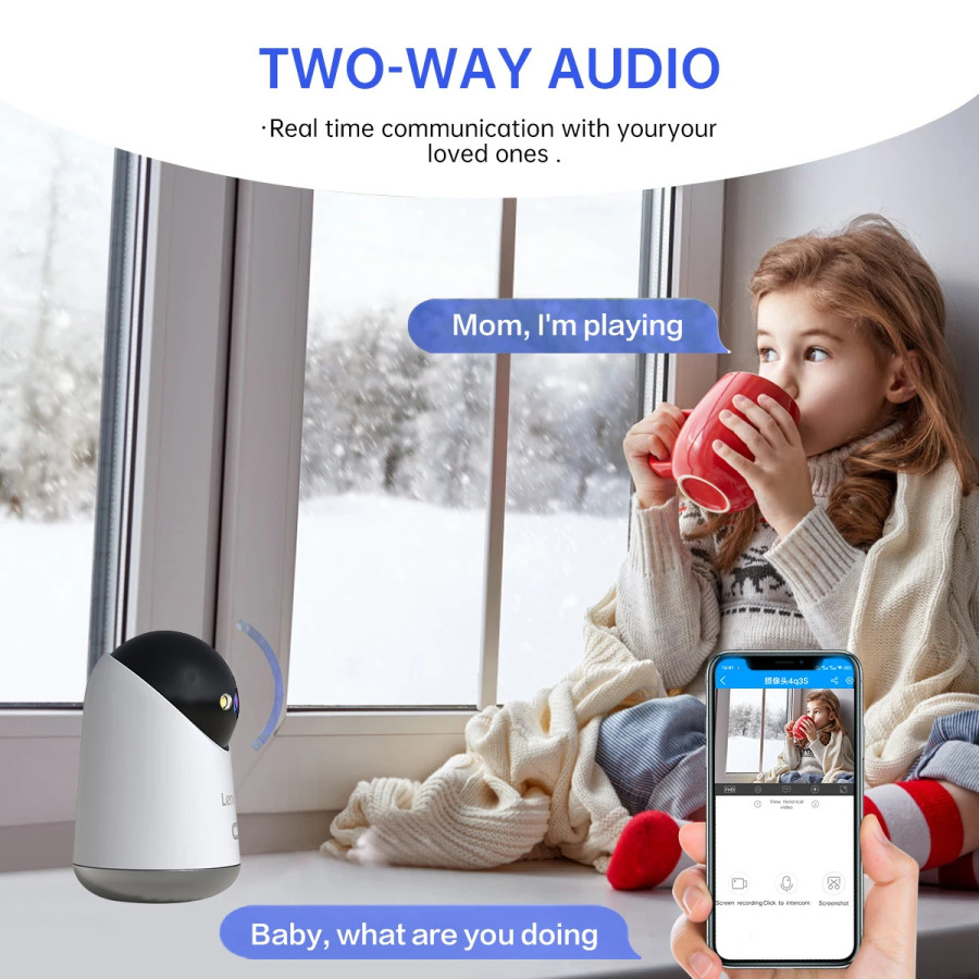Lenovo 5MP Wi-Fi камера умный дом внутренняя IP-камера полноцветная ночная автоматическая камера слежения видеонаблюдения радионяня