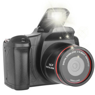 Foto va video yozish uchun 16x kattalashtirish va 2,4 dyuymli LCD displeyli videokamera