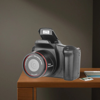 Foto va video yozish uchun 16x kattalashtirish va 2,4 dyuymli LCD displeyli videokamera