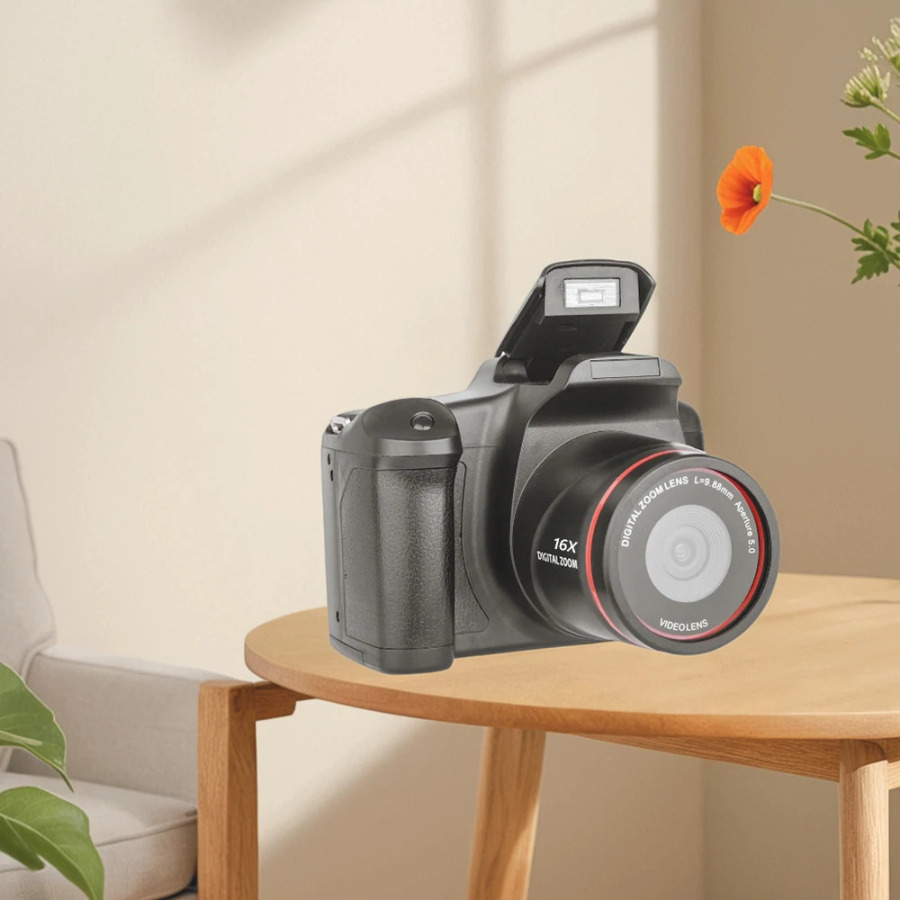 Foto va video yozish uchun 16x kattalashtirish va 2,4 dyuymli LCD displeyli videokamera