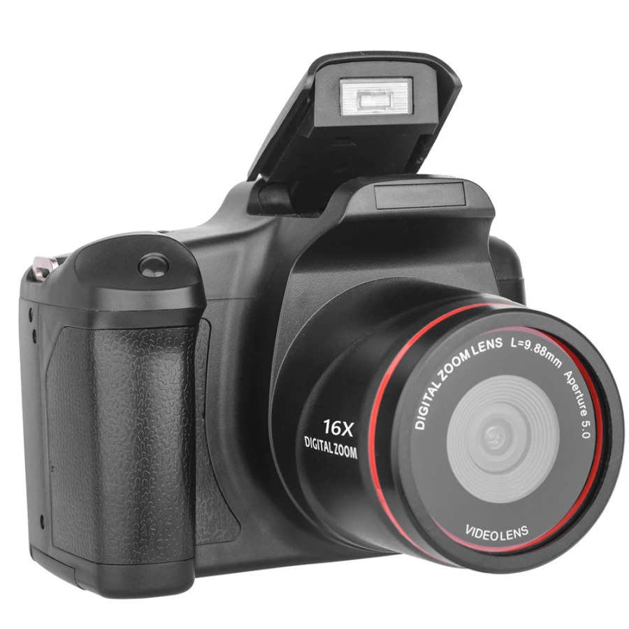 Foto va video yozish uchun 16x kattalashtirish va 2,4 dyuymli LCD displeyli videokamera