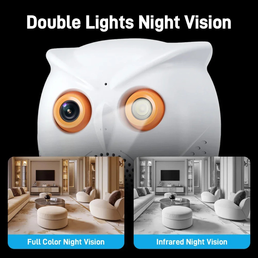 WiFi kamera ichki 5MP HD CCTV kamera IP kamera Simsiz xavfsizlik kamerasi rangli tungi koʻrish aqlli uy WiFi chaqaloq monitori ICSee APP