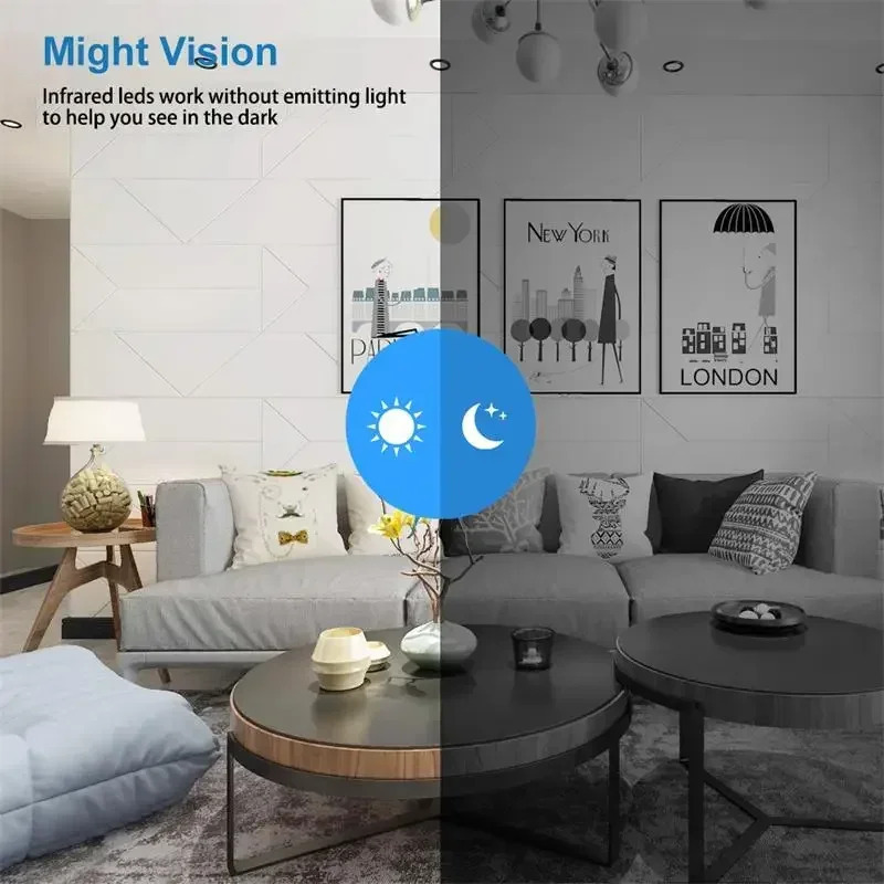 4K simsiz CCTV kamera tungi koʻrish harakat sensori mini videokamera Smart uy monitori 2026 yangi