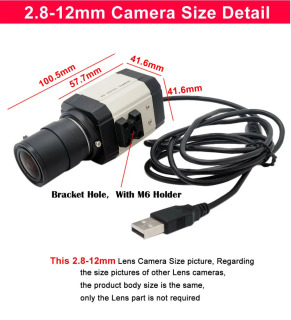 IMX335 CMOS sensorli Full HD 4MP/5MP sanoat USB kamera, 2.8-12mm/5-50mm oʻzgaruvchan miqyosli linza, 30 kadr/soniyali kompyuter uchun yuqori tezlikdagi USB2.0 video kamera