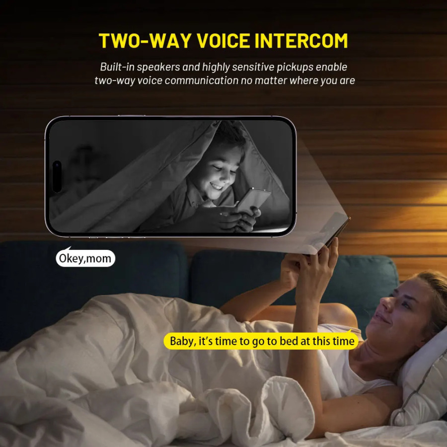 Mini Smart Home Avtomatik Kuzatuv Kamerasi 1080P WiFi IP Kamera Uyda foydalanish uchun toʻliq simsiz CCTV Bolalar xavfsizligi kamerasi Uy kamerasi