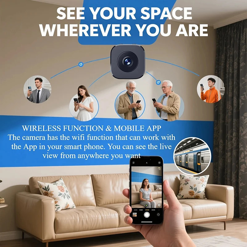Mini Security Camera Pro 4K FullHD Wi-Fi kuzatuvi ikki tomonlama ovozli harakatni aniqlash infraqizil tungi koʻrish kamerasi