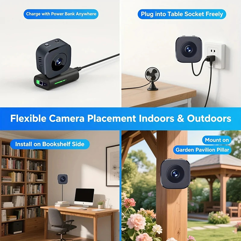 Mini Security Camera Pro 4K FullHD Wi-Fi kuzatuvi ikki tomonlama ovozli harakatni aniqlash infraqizil tungi koʻrish kamerasi