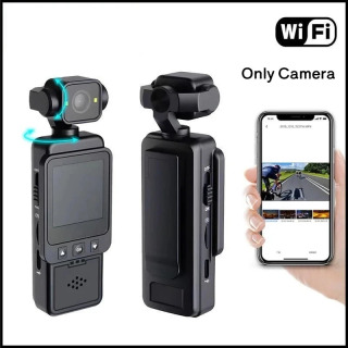 180 daraja aylanadigan linzali 4K HD portativ sport kamerasi, oʻrnatilgan yorugʻlikli simsiz Wi-Fi DVR CCD kamerasi
