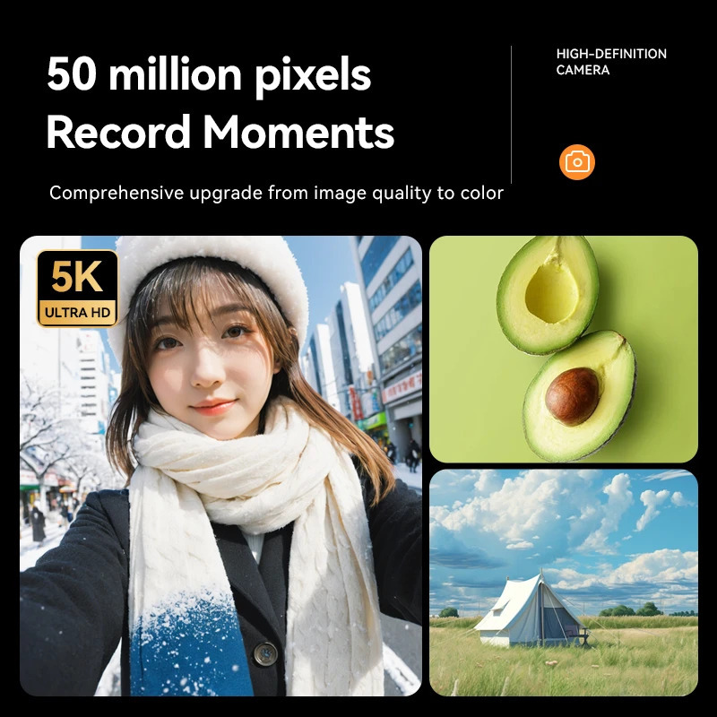 Цифровая камера 6K, 50 МП, 16-кратный зум, студенческая камера, уличная, с защитой от сотрясений, цифровая видеокамера, видеорегистратор с фотовспышкой, компактная видеокамера 2026