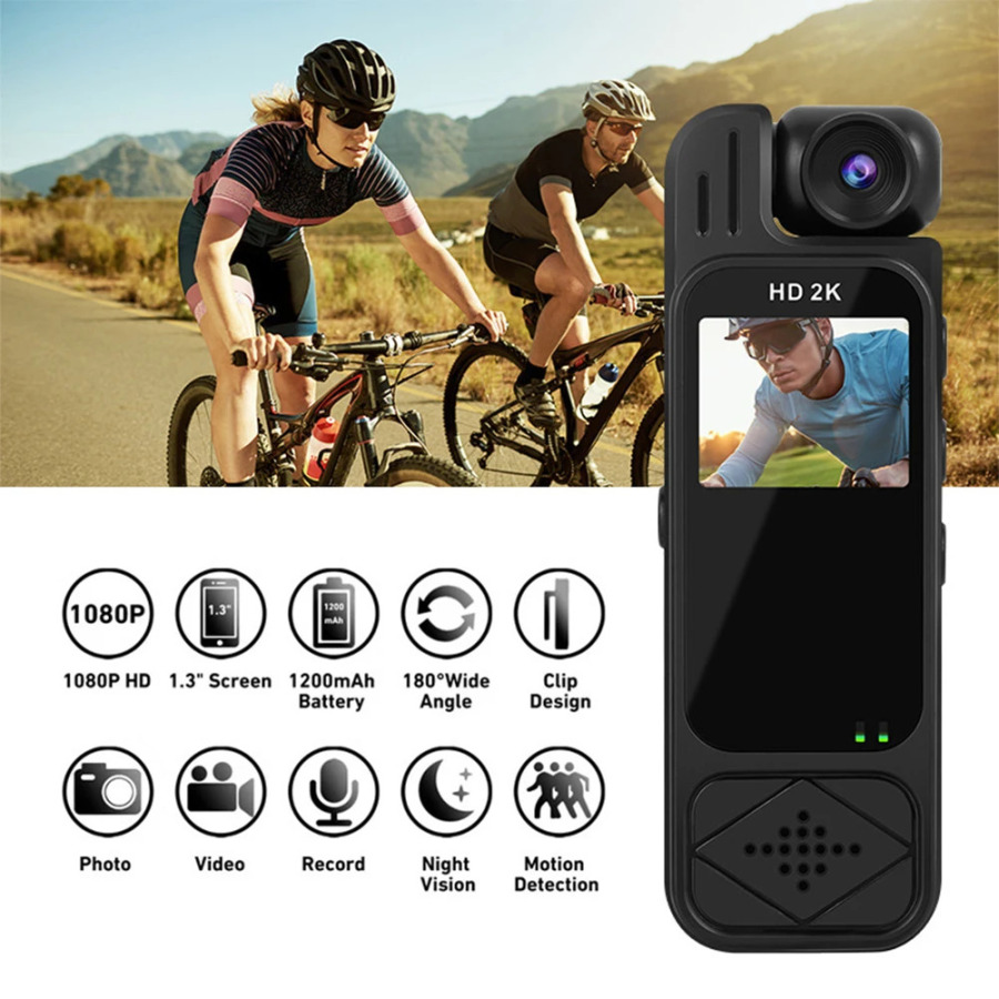 Portativ Mini Video Kameralar HD 1080P Mini Kamera Raqamli Video Recorder taqiladigan kichik tana kamerasi infraqizil tungi koʻrish Sport DV