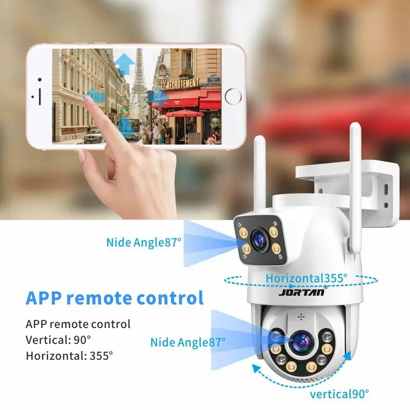 4K 6MP двойной объектив экран видеонаблюдения наружная IP-камера безопасности беспроводная водонепроницаемая Wi-Fi ночного видения ONVIF домашняя видеокамера Yoosee