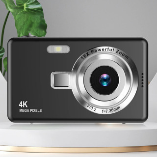 Цифровая камера 4K HD 1080P, 96 МП, с автофокусом, для видеоблогинга, 16-кратный зум, видеокамера с 2,4-дюймовым IPS-экраном для детей и взрослых, для фотосъемки
