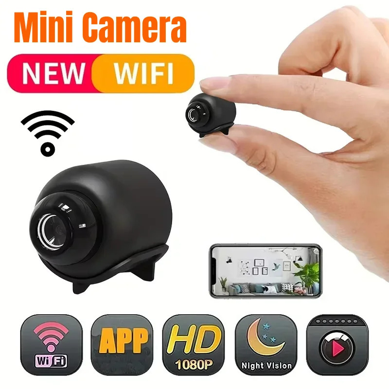 Mini kamera 1080P simsiz CCTV kamera Harakatni aniqlash tungi koʻrish video kamera Mini kamera Smart uy monitori Yangi