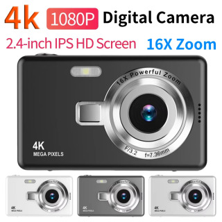 4K HD 1080P avtofokusli Vlogging kamerasi 16x kattalashtirish fotokamera 2,4 dyuymli IPS ekranli videokamera Bolalar kattalar uchun suratga olish