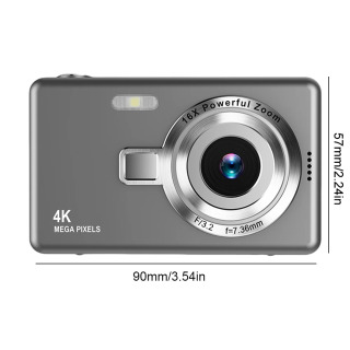 4K HD 1080P avtofokusli Vlogging kamerasi 16x kattalashtirish fotokamera 2,4 dyuymli IPS ekranli videokamera Bolalar kattalar uchun suratga olish
