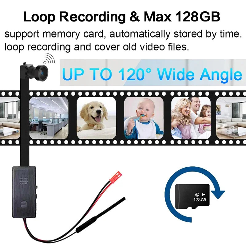 Мини-камера DIY портативные камеры наблюдения Wi-Fi 4K микро видеокамера P2P беспроводная веб-камера видеорегистратор домашняя безопасность няня камера