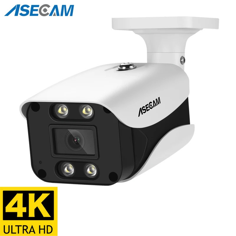 8MP 4K IP CCTV kamerasi ochiq havoda H.265 Onvif Bullet spektrli tungi koʻrish IR 4MP CCTV