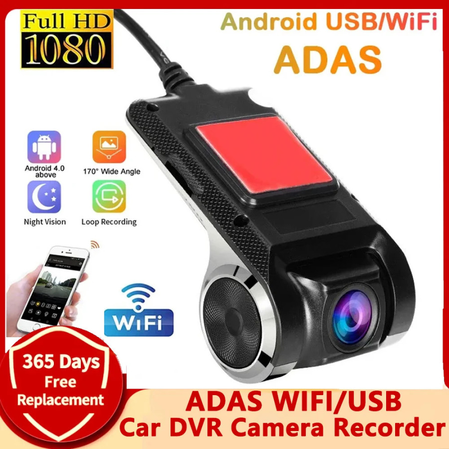 Avtomobil DVR kamerasi HD Wi-Fi USB avtomobil DVR DVD Android pleer ADAS 1080P tungi versiyasi DVR 4k