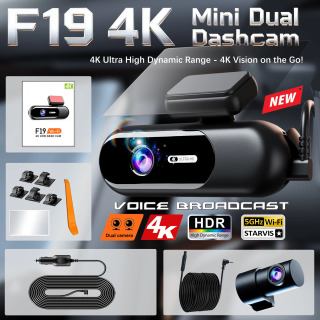 Avtomobil DVR 4K UHD yozib olish Avtomobil old orqa kamerasi HDR tungi koʻrish yozuvchisi oʻrnatilgan WiFi 24 soat toʻxtash rejimi APP monitori Красный 128 ГБ