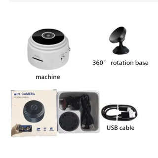Simsiz Wi-Fi kamera 4K HD A9 Mini: DVR, CCTV kamera, uy va chaqaloq uchun aqlli xavfsizlik tizimi 2026 черный