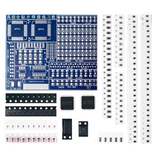 SMD/SMT komponentlari lehimlash amaliy kengashi elektron toʻplamlar oʻquv toʻplami Elektron komponentlar DIY toʻplami SMT aksessuarlari