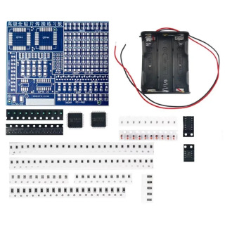 SMD/SMT komponentlari lehimlash amaliy kengashi elektron toʻplamlar oʻquv toʻplami Elektron komponentlar DIY toʻplami SMT aksessuarlari Оранжевый