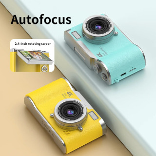 4K 48MP raqamli kamera, videokamera, bolalar, kattalar va yangi boshlanuvchilar uchun 2,4 dyuymli ekranli qayta zaryadlanuvchi kamera.