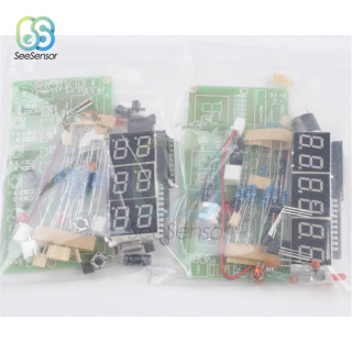 DIY toʻplamlari C51 elektron soat raqamli trubkasi LED displey elektron modul toʻplami qismlari va komponentlari DC 7-12V