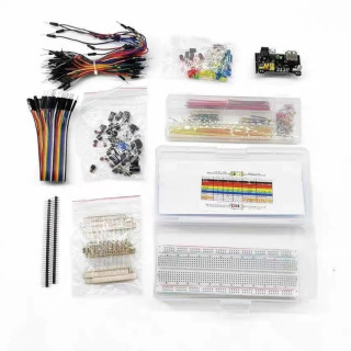 Arduino UNO R3 uchun elektron komponentlar toʻplami DIY boshlangʻich loyihasi umumiy kondensatorlar rezistorlar kondensatorlari 830-quduqni ishlab chiqish kengashi