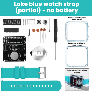 Электронные светодиодные часы DIY Kit, цифровые трубчатые часы, аксессуары, паяльная сборка, электронные силиконовые часы 10S, автоматический сон пшеница
