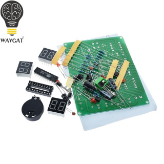 DIY DIY toʻplamlari AT89C2051 elektron soat raqamli naychali LED displey toʻplami Elektron modulli qismlar va komponentlar DC 9V-12V
