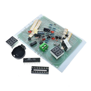 DIY DIY toʻplamlari AT89C2051 elektron soat raqamli naychali LED displey toʻplami Elektron modulli qismlar va komponentlar DC 9V-12V