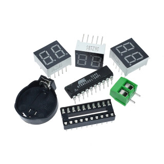 DIY DIY toʻplamlari AT89C2051 elektron soat raqamli naychali LED displey toʻplami Elektron modulli qismlar va komponentlar DC 9V-12V