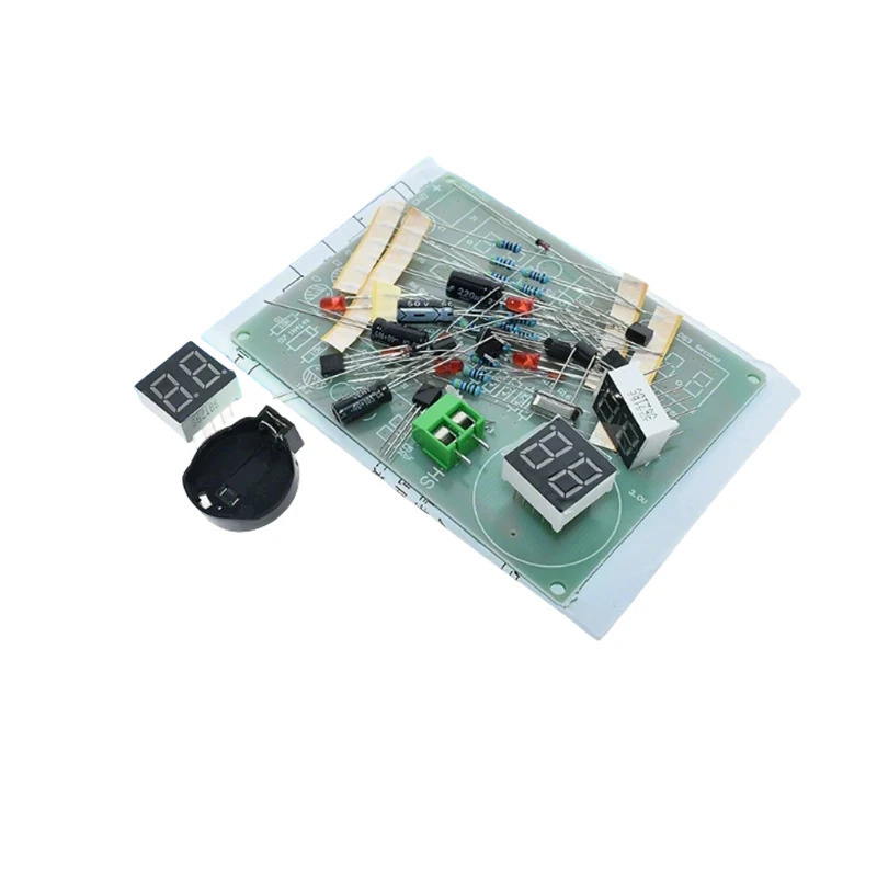 DIY DIY toʻplamlari AT89C2051 elektron soat raqamli naychali LED displey toʻplami Elektron modulli qismlar va komponentlar DC 9V-12V