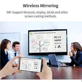 Smartldea HD Pico Smart Mini Proyektor Android Wi-Fi ekransiz lazerli LED DLP proyektori mobil telefonlar smartfonlari uchun 4K 1080P