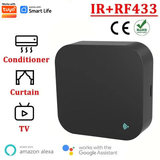 Умный пульт дистанционного управления Tuya Smart для дома: Wi-Fi, ИК, RF433МГц для кондиционеров, штор, гаражей, совместим с Alexa и Google Home