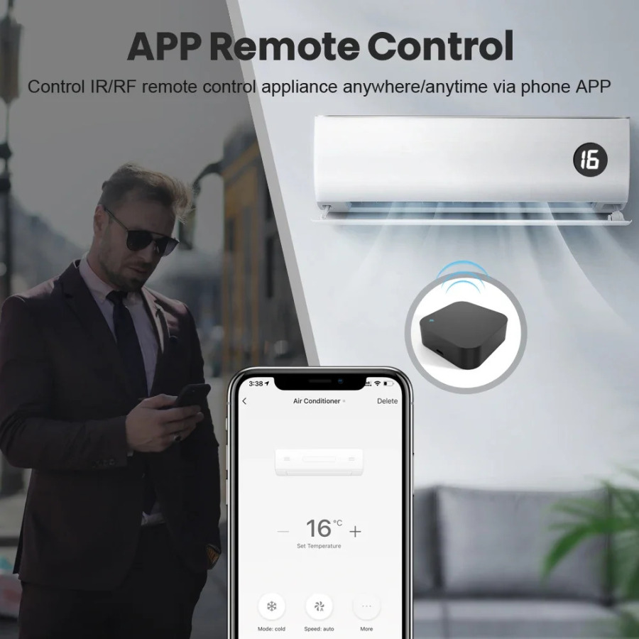 Умный пульт дистанционного управления Tuya Smart для дома: Wi-Fi, ИК, RF433МГц для кондиционеров, штор, гаражей, совместим с Alexa и Google Home