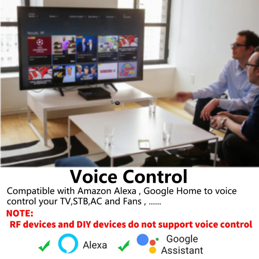 Tuya Smart RF IR masofadan boshqarish pulti WiFi Smart uy konditsioneri BARCHA TV LG TV Alexa Google Home-ni qoʻllab-quvvatlaydi
