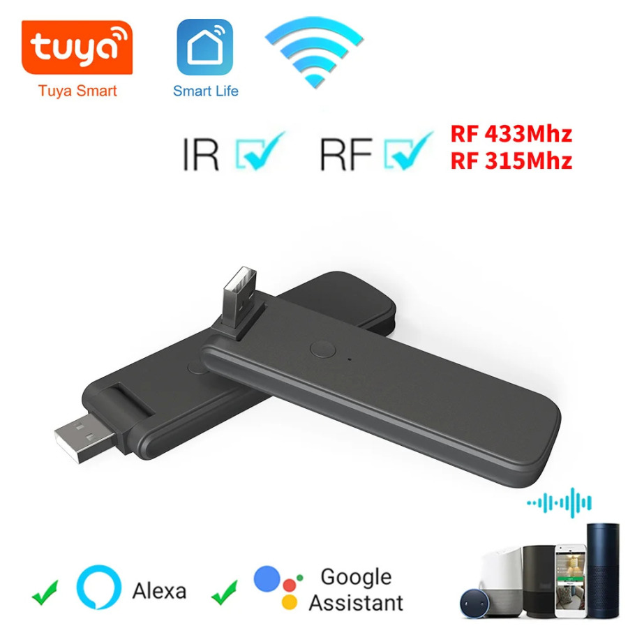 Tuya Smart RF ИК-пульт дистанционного управления Wi-Fi USB Power Умный дом для кондиционера ТВ LG TV Поддержка Alexa, Google Home Assistant