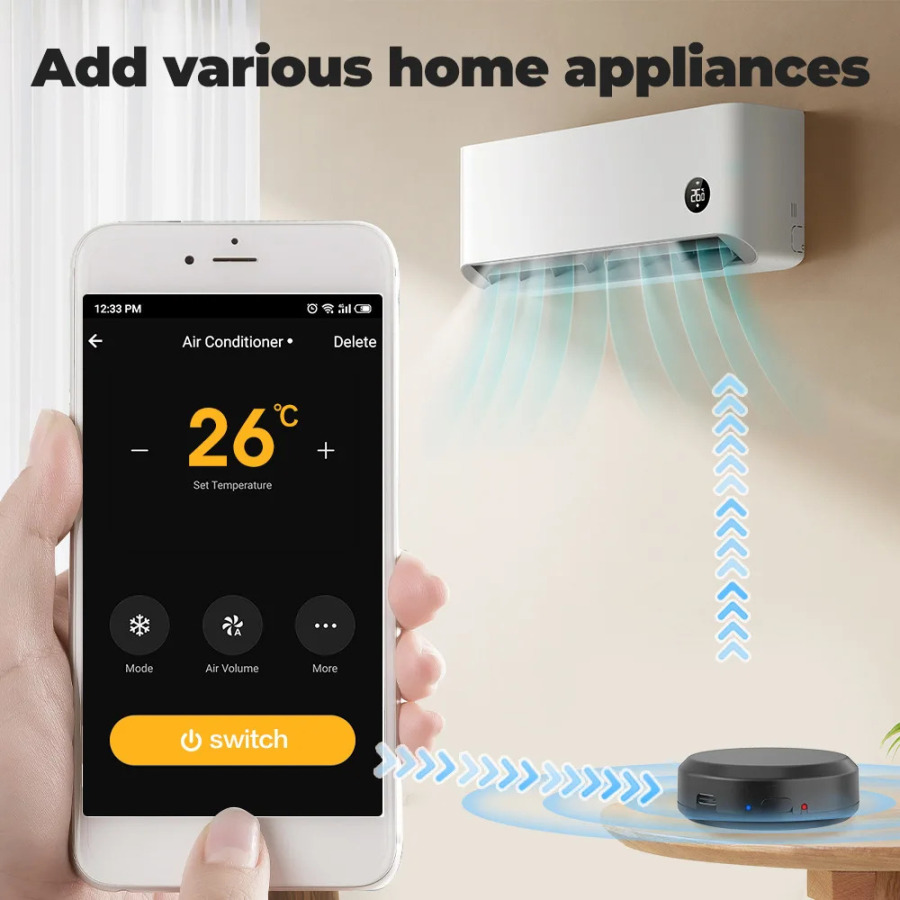 Smart RF 433 Tuya IR masofadan boshqarish pulti Wifi infraqizil konditsionerlar uchun aqlli uy boshqaruvchisi BARCHA TV LG-ni qoʻllab-quvvatlash Alexa Google Home