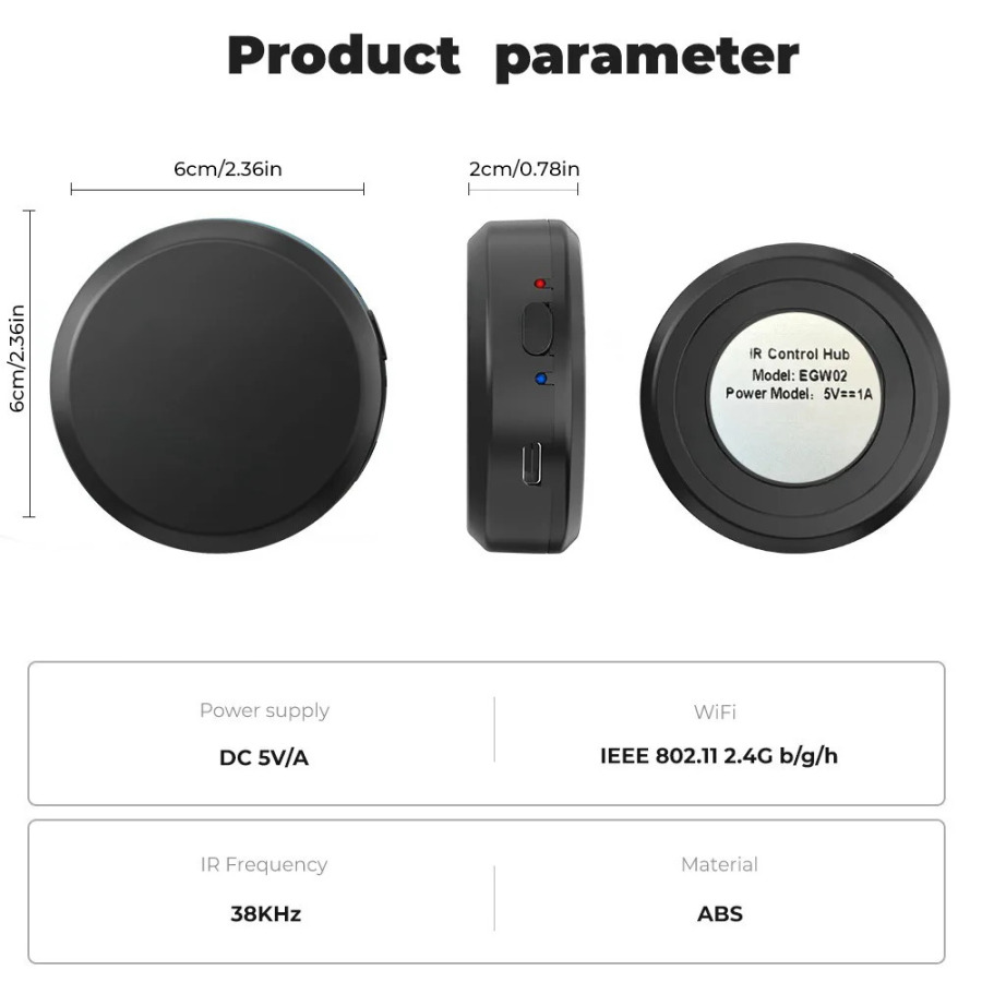 Smart RF 433 Tuya IR masofadan boshqarish pulti Wifi infraqizil konditsionerlar uchun aqlli uy boshqaruvchisi BARCHA TV LG-ni qoʻllab-quvvatlash Alexa Google Home