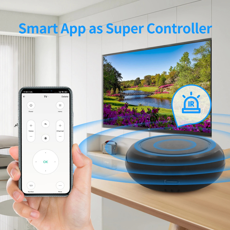 Alexa bilan mos keladigan aqlli uyni avtomatlashtirish uchun Tuya WiFi Smart IR masofadan boshqarish pulti