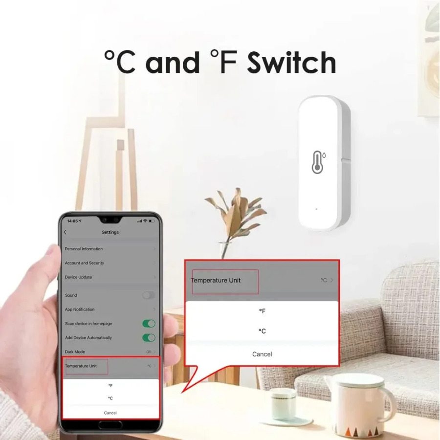 Умный Wi-Fi датчик температуры и влажности Tuya, приложение, удаленный монитор для умного дома, умная жизнь, работает с Alexa Google Assistant